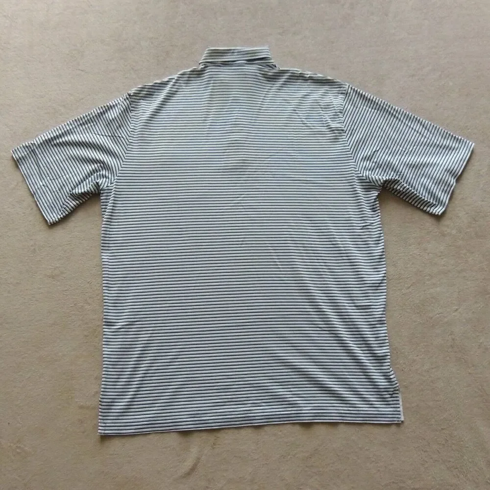 Ralph Lauren Polo Golf men's Short Sleeves Polo Shirt Blue Striped Sz L